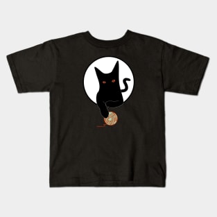 Black Cat pet lover Kids T-Shirt